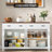 Almus 55'' Sideboard with 4 Glass Doors, 2 Large Drawers and Adjustable Shelves-232908992